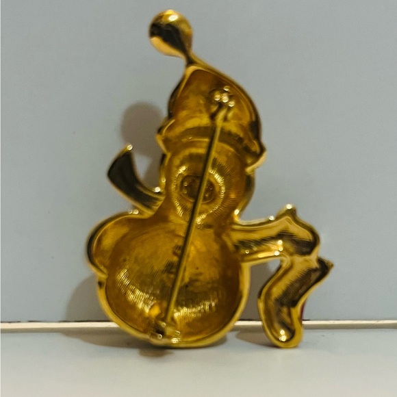 Franklin Mint Kenneth Jay Lane Vintage Swarovski Crystal Snowman Brooch Pin - Picture 4 of 9